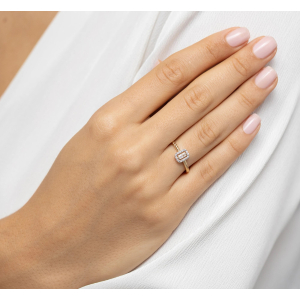 Pierścionek z Brylantami 0,17ct ze złota próby 585. W-0707